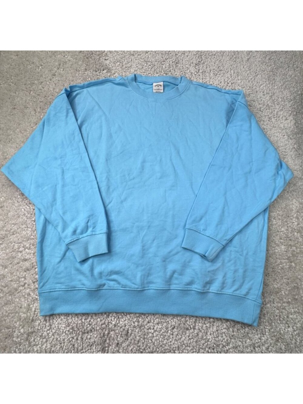 Years Of Ours Crewneck Sweatshirt Oversized Fit Sky Blue Womens XL/2XL